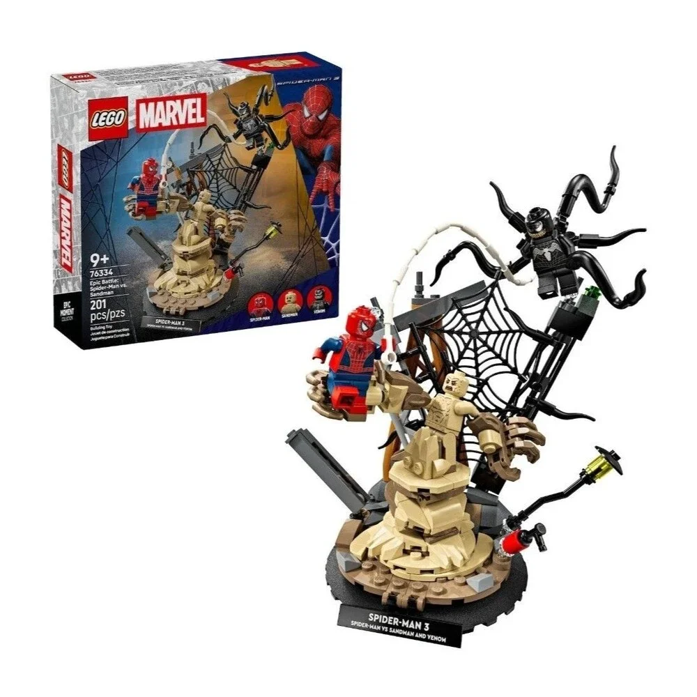 LEGO Marvel Epic Battle Spider-Man vs. Sandman Building Toy Set, 201 Pieces,